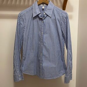 GAP Long Sleeve Blue Striped Button Up Button Down Size L
